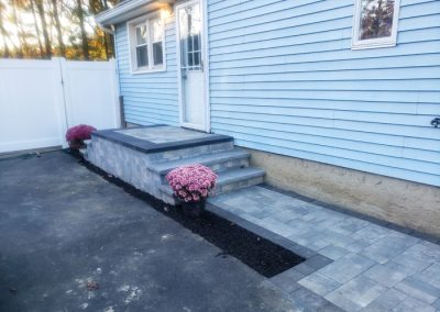 Paver walkway and stair entrance